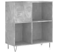 vidaXL Mueble Discos Madera contrachapada Gris hormigón 84,5x38x89 cm
