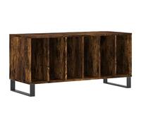 vidaXL Mueble Discos Madera contrachapada Roble Ahumado 100x38x48 cm