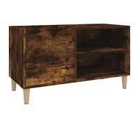 vidaXL Mueble Discos Madera contrachapada Roble Ahumado 84,5x38x48 cm