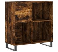 vidaXL Mueble Discos Madera contrachapada Roble Ahumado 84,5x38x89 cm