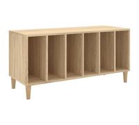 vidaXL Mueble Discos Madera contrachapada Roble Sonoma 100x38x48 cm, Mueble para Tocadiscos, Armario de almacenaje de Discos, Mueble para Discos de Vinilo
