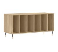 vidaXL Mueble Discos Madera contrachapada Roble Sonoma 100x38x48 cm, Mueble Tocadiscos, Armario para almacenaje de vinilos, Armario de Tocadiscos