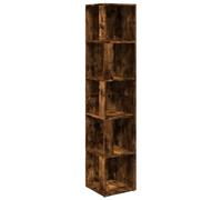 vidaXL Mueble Esquina Madera contrachapada Roble Ahumado 33x33x164,5cm