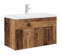 vidaXL Mueble Lavabo con Lavabo Integrado y Grifo Madera Vieja, Armario de baño con Lavabo, Mueble de baño, Mueble de Lavabo de baño