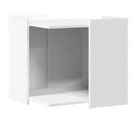 vidaXL Mueble arenero para Gatos Madera ingeniería Blanco 53x53x51 cm, Mueble de arenero para Gatos, Muebles para Caja de Arena, Armario para arenero para Gatos