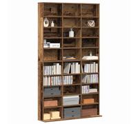 vidaXL Armario de CD de Madera Vieja 101 x 23 x 177.5 cm Almacenamiento Independiente con 30 Compartimentos para Organizar tu Oficina en Casa Biblioteca y Estudio Estanterías de Medios Unidad Moderna