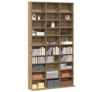 vidaXL Armario para CDs de Roble Artesanal, Mide 101 x 23 x 177.5 cm. Es un Mueble Independiente de Madera técnica con 30 Compartimentos para organizar en casa, la Oficina, la Biblioteca o el estudi