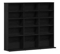 vidaXL Mueble para CD Roble Negro 100,5x23x89,5 cm Madera ingeniería