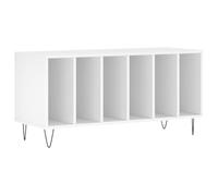 vidaXL Mueble para Discos Madera contrachapada Blanco 100x38x48 cm, Mueble Tocadiscos, Armario para almacenaje de vinilos, Armario de Tocadiscos