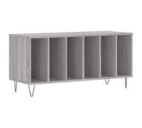 vidaXL Mueble para Discos Madera contrachapada Gris Sonoma 100x38x48cm, Mueble Tocadiscos, Armario para almacenaje de vinilos, Armario de Tocadiscos