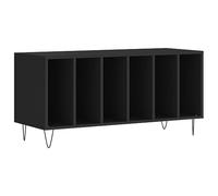 vidaXL Mueble para Discos Madera contrachapada Negro 100x38x48 cm, Mueble Tocadiscos, Armario para almacenaje de vinilos, Armario de Tocadiscos