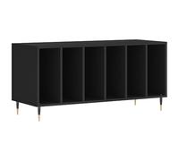 vidaXL Mueble para discos Madera contrachapada Negro 100x38x48 cm