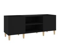 vidaXL Mueble para Discos Madera contrachapada Negro 121x38x48 cm