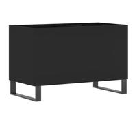 vidaXL Mueble tocadiscos para vinilos Madera contrachapada Negro 74,5x38x48 cm