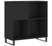 vidaXL Mueble para Discos Madera contrachapada Negro 84,5x38x89 cm