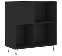 vidaXL Mueble para Discos Madera contrachapada Negro 84,5x38x89 cm