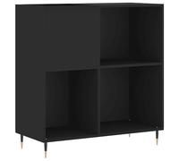 vidaXL Mueble para discos madera contrachapada negro 84,5x38x89 cm