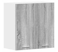 vidaXL Armario de Horno Cocina Madera ingeniería Gris 60x46x81,5 cm, Mueble Horno de Cocina, Mueble Horno Individual, Mueble Horno microondas