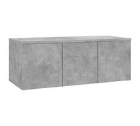 vidaXL Mueble para la TV Armario Muebles Auxiliar Aparador para Soporte Televisor Salón Habitación Decoración Contrachapada Gris Hormigón 80x34x30cm