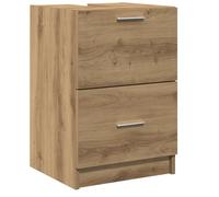 vidaXL Mueble para Lavabo Roble Artesanal 40X37X59 cm Unidad de Almacenamiento para baño Madera de Calidad Diseño Minimalista Independiente 2 Cajones Mueble Compacto Solución Duradera Moderna