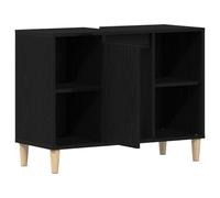 vidaXL Mueble para Lavabo Roble Negro 80x33x60 cm Madera de ingeniería