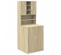 vidaXL Mueble para Lavadora 2 Piezas Madera de ingeniería Roble Sonoma, Mueble de la Lavadora, Armario de la lavandería, Mueble de lavadero