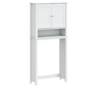 vidaXL Mueble para Lavadora Berg Madera Maciza Blanco 76x27x164,5 cm