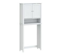 Vidaxl mueble para lavadora berg madera maciza blanco 76x27x164,5 cm