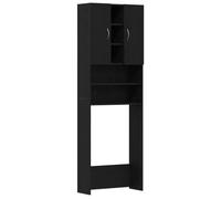 vidaXL Mueble para Lavadora Roble Negro 64x25,5x190 cm