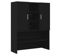 vidaXL Mueble para Lavadora Roble Negro 70,5x25,5x90 cm, Mueble de Lavadora, Mueble de lavandería, Armario de baño, Armario de lavandería