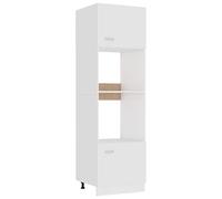 vidaXL Mueble para microondas Lyon Blanco 60x57x207 cm Madera de ingeniería