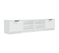 vidaXL Mueble para TV 2 Piezas Aparador Armario Estante Soporte Mobiliario Salón Sala de Estar Dormitorio. Madera Contrachapada Blanco 80x35x36,5 cm