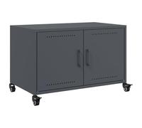 vidaXL Mueble para TV Acero laminado en frío Antracita 68x39x43,5 cm