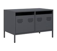 vidaXL Mueble para TV Acero Laminado en frío Antracita 68x39x43,5 cm, Soporte de TV, aparador de TV, Mueble bajo, Banco de TV, Mueble de Metal