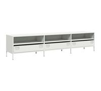 Mueble para TV acero laminado en frío blanco 202x39x43,5 cm