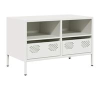vidaXL Mueble para TV Acero Laminado en frío Blanco 68x39x43,5 cm