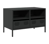 vidaXL Mueble para TV Acero Laminado en frío Negro 68x39x43,5 cm