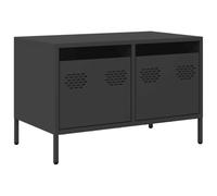 vidaXL Mueble para TV Acero Laminado en frío Negro 68x39x43,5 cm, Soporte de TV, aparador de TV, Mueble bajo, Banco de TV, Mueble de Metal