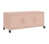 vidaXL Mueble para TV Acero Laminado en frío Rosa 100,5x39x43,5 cm