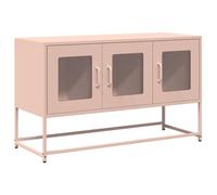 vidaXL Mueble para TV Acero Laminado en frío Rosa 100,5x39x60,5 cm, Soporte de TV, aparador de TV, Mueble de Alta fidelidad, Banco de TV, Mueble de TV
