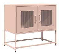 vidaXL Mueble para TV Acero Laminado en frío Rosa 68x39x60,5 cm, Soporte de TV, aparador de TV, Mueble de Alta fidelidad, Banco de TV, Mueble de TV