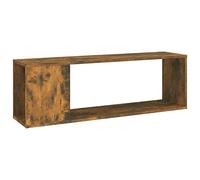 vidaXL Mueble para TV Aparador Armario Estante Soporte Mobiliario Salón Sala de Estar Dormitorio Madera Contrachapada Roble Ahumado 100x24x32 cm