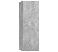 vidaXL Mueble para TV Colgante Soporte Armario Aparador Estante Salón Sala de Estar Decoración de Madera Contrachapada Gris Hormigón 30,5x30x90 cm