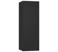 vidaXL Mueble para TV Colgante Soporte Armario Aparador Estante Salón Sala de Estar Decoración Entretenimiento de Contrachapada Negro 30,5x30x90 cm