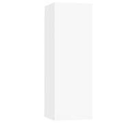 vidaXL Mueble para TV Colgante Soporte Armario Aparador Estante Salón Sala de Estar Decoración Entretenimiento de Contrachapada Blanco 30,5x30x90 cm