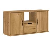 vidaXL Mueble para TV con cajón ODDA 79x24x40 cm Madera Pino Maciza, Soporte de TV, aparador de TV, Mueble de Alta fidelidad, Banco de TV