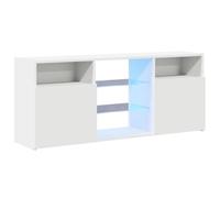 vidaXL Mueble para TV con Luces LED Soporte Mobiliario Aparador Estante Salón Sala de Estar Dormitorio Decoración Blanco 120x30x50 cm