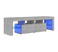 Mueble De Tv Con Luces Led Gris Hormigón 140x36,5x40 Cm Vidaxl