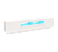 vidaXL Mueble para TV con Luces LED Blanco 200x35x40 cm