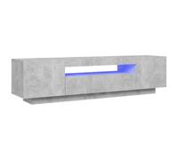 vidaXL Mueble para TV con Luces LED Soporte Mobiliario Aparador Estante Salón Sala de Estar Dormitorio Decoración Gris Hormigón 160x35x40 cm